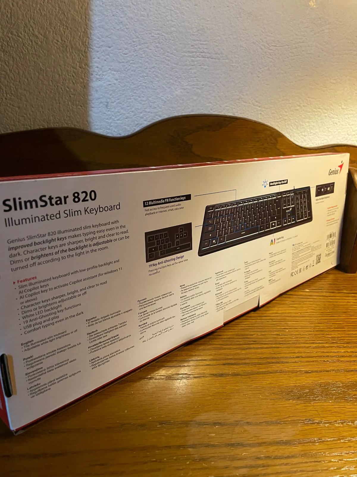 Teclado Genius SlimStar 820 retroiluminado negro, foto 2